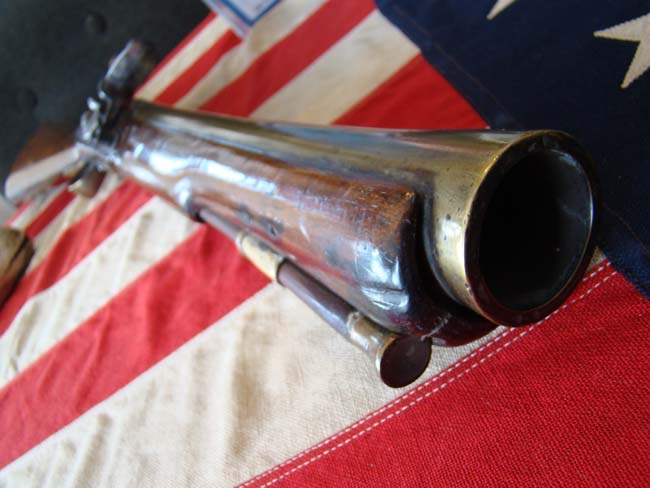 A rare Sea Service Pattern Flintlock Brass Barreled Blunderbuss by John Vaughan of London and dated 1741 — image 9